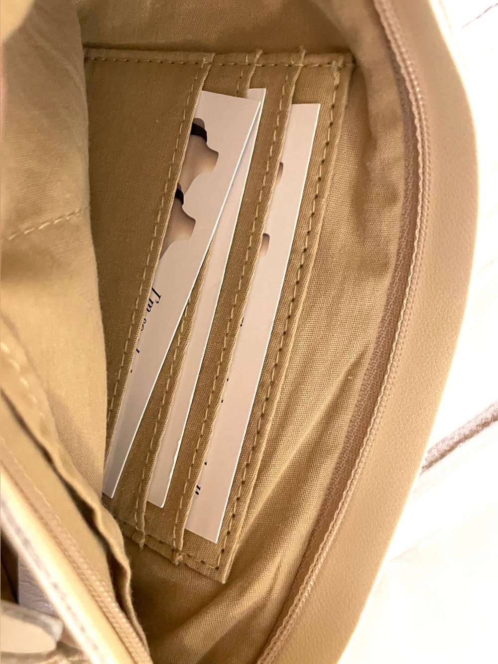 Sash Bag Vegan Leather Tan Fringed Crossbody Bag with Embellishments - Picture 12 of 16